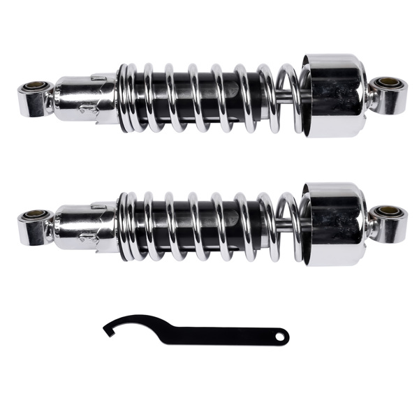 弹簧减震 Pair 11.75" Chrome Rear Shocks Fit for Harley Sportster XL 883 1200 1979-2012 FXR 1982-1994 Street Glide Touring Tour Glide FLT Electra Glide FLHT Road King FLHR Road Glide FLTR 54568-92-1