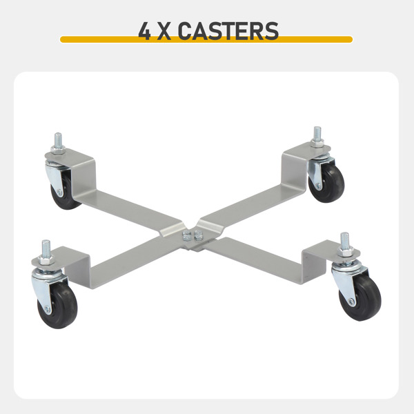 10加仑 钢+内外涂层 银色 带移动底座 滤油桶 炸锅-10