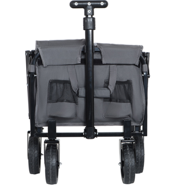 可扩展双层多功能货车，100% 额外空间 - 225 磅购物车，适合露营、购物、运动、园艺、钓鱼，灰色不支持Self-Pick Up-24