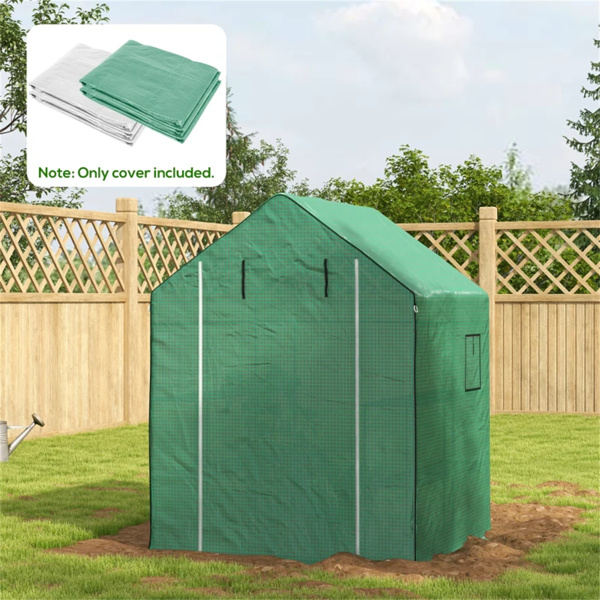 两件式温室替换盖，4.7'x 4.7'x 6.4'白色和绿色（amazon shipping-发货，WALMART禁止销售）周末不发货-9