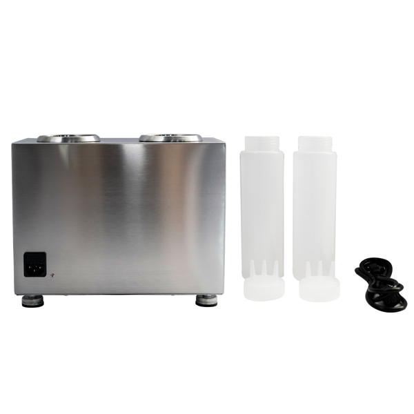 A3 酱汁泵2头美标110V Electric Sauce Bottle Warmer Nacho Cheese Warmer with 22oz bottle 86-185℉ 110V-2