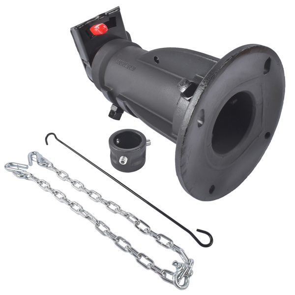 房车牵引座 12" to 16" Adjustable Cushioned 5th Wheel to Gooseneck Adapter C5G1216 20000 Lbs with Safety Chain for RV Trailer-1