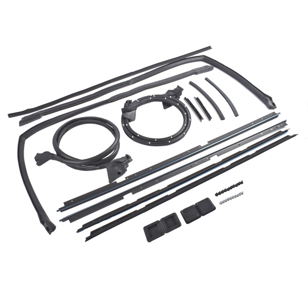 密封条 17Pcs Rubber Door Tailgate Weatherstripping Seal Kit Fit for Chevrolet El Camino GMC Caballero 1978-1987-2