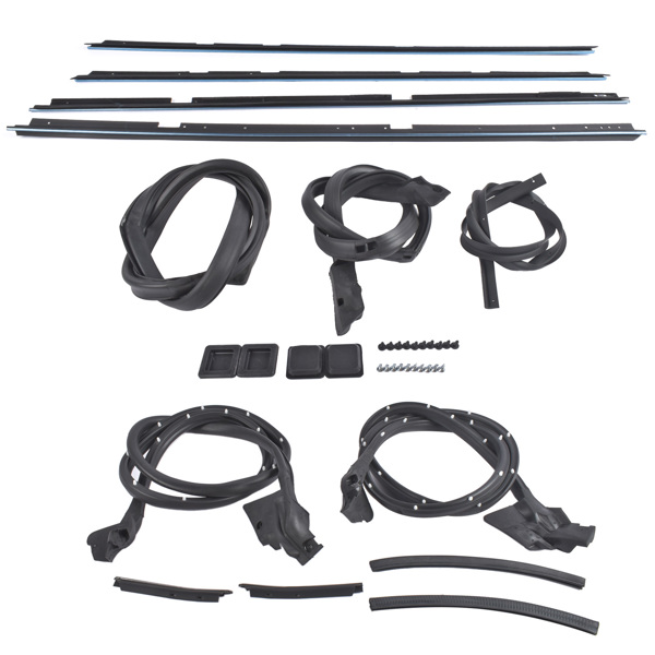 密封条 17Pcs Rubber Door Tailgate Weatherstripping Seal Kit Fit for Chevrolet El Camino GMC Caballero 1978-1987-5
