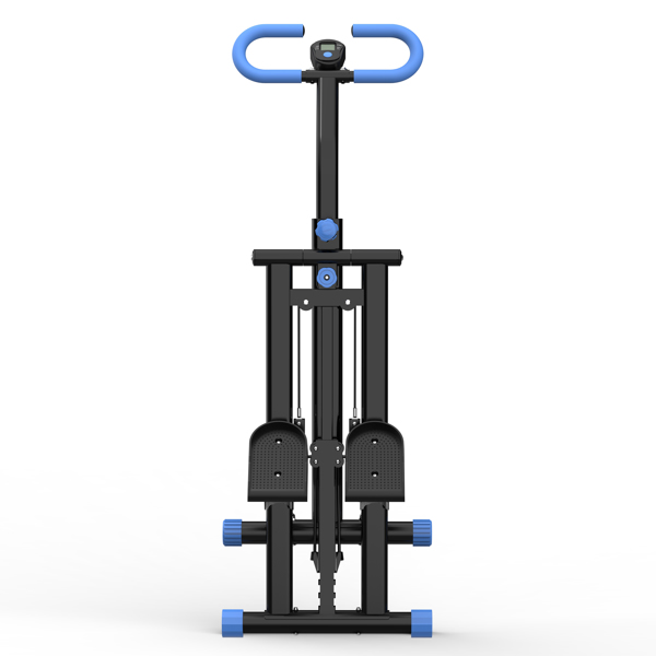 带阻力的楼梯踏步机，家用升级版垂直登山健身器，全身锻炼，带稳定框架和可调节把手的登山健身器材 - 黑蓝色--不支持self-pick up-5