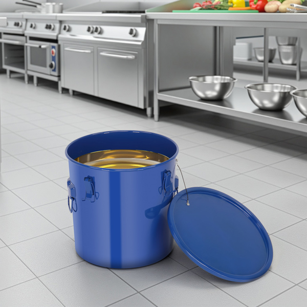 8加仑 钢+内外涂层 蓝色 滤油桶 炸锅-5