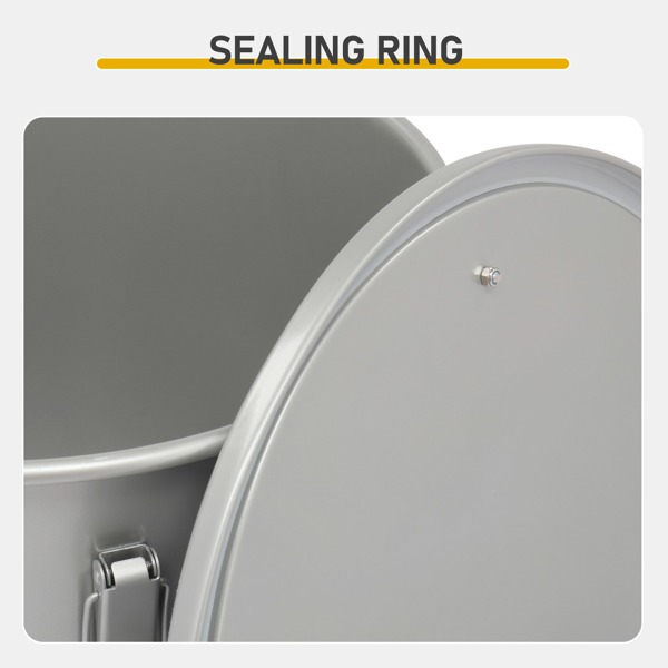 10加仑 钢+内外涂层 银色 带移动底座 滤油桶 炸锅-8