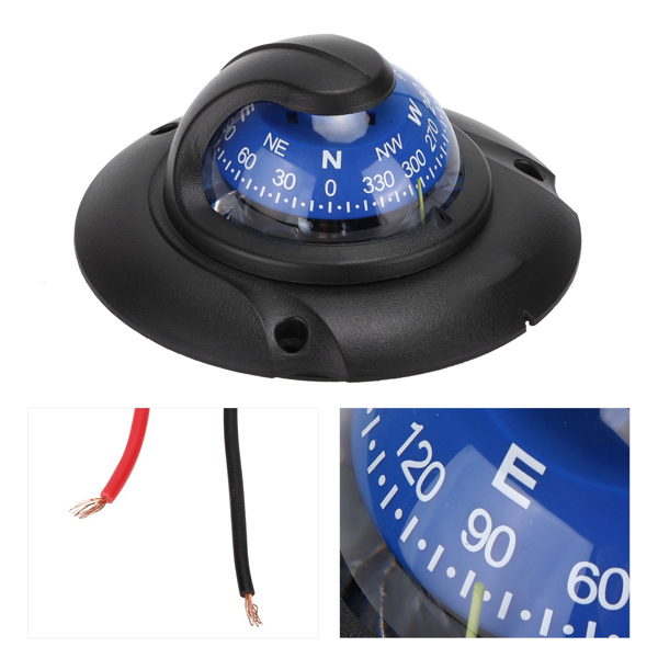 游艇用磁罗经 救生艇罗经 嵌入式磁罗经  内置LED背景灯光-2