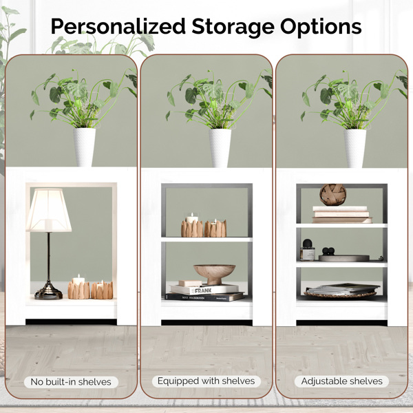 58寸白色双面交叉壁炉柜 149*40*60cm 18寸壁炉芯-6