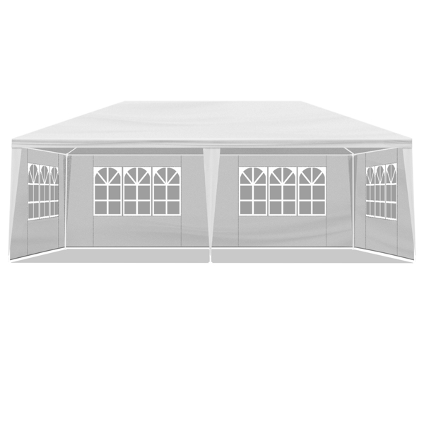 10*20ft  白色 4围  凉棚 4窗  PE布 喷塑铁管-1