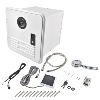 A3 房车专用丙烷热水器 RV Tankless Instant Water Heater Propane Gas 15x15 in 12V 42000 BTU w/Controller