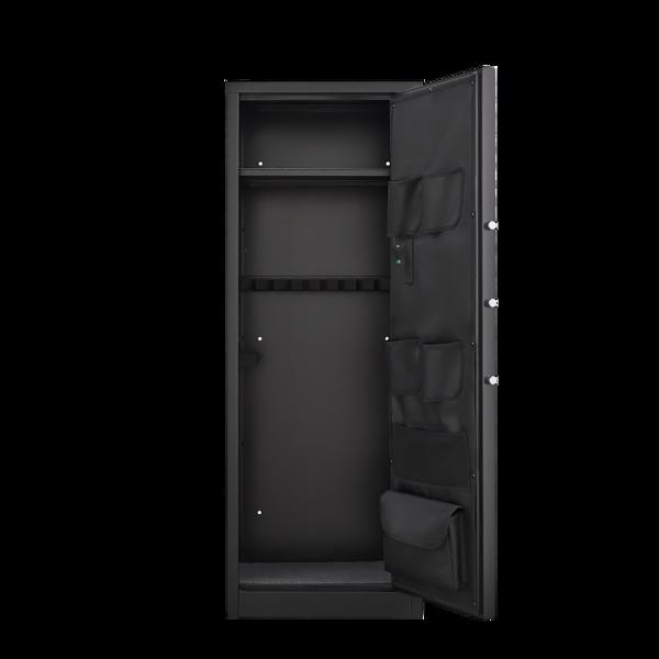 大型重型枪支保险箱，适用于步枪和手枪 - 55.2 英寸枪支安全柜，配有电子锁、LED 灯和可拆卸搁板不支持Self-Pick Up-10