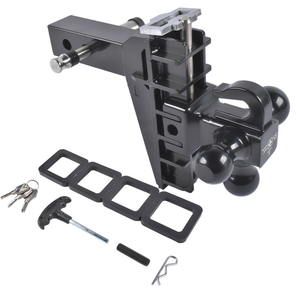 A3 拖车挂接装置 Adjustable Trailer Hitch with Hook, Tri-Ball (1-7/8" x 2" x 2-5/16") 17000 LBS-6