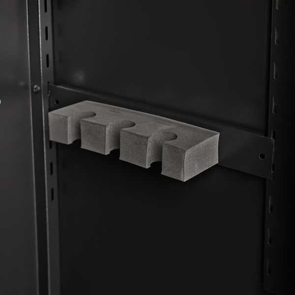 大型重型枪支保险箱，适用于步枪和手枪 - 55.2 英寸枪支安全柜，配有电子锁、LED 灯和可拆卸搁板不支持Self-Pick Up-8