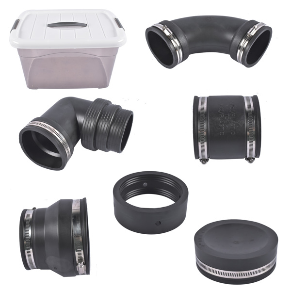 A3- 排水管弯头 RV and Camper Sewer Waste Plumbing Connection System Kit Fit for Coupling Adapter-5