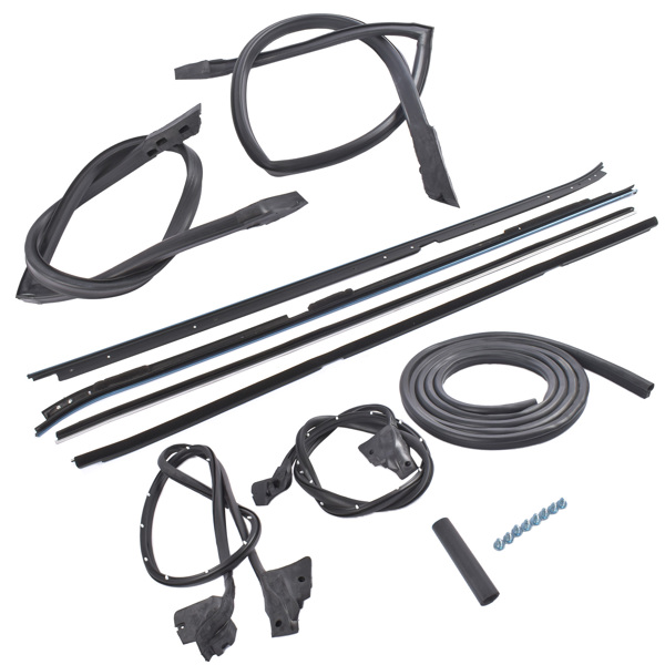 密封条 Set of 9 Rubber Weatherstripping Seal Kit Fit for 1981-1988 Buick Regal Oldsmobile Cutlass Supreme Black-7