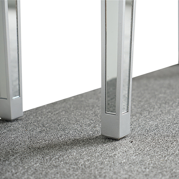 银色 密度板 贴镜面 105*36*76cm 两抽 电脑桌 现代风-14