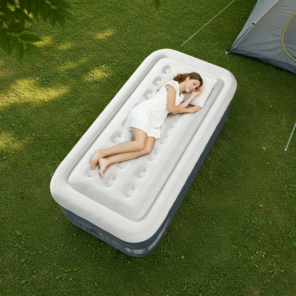 75*39*18in 植绒床面 PVC围带&底部 灰白色+深灰色 野营床垫 充气 带收纳袋 圆孔 美规插头 100kg-21