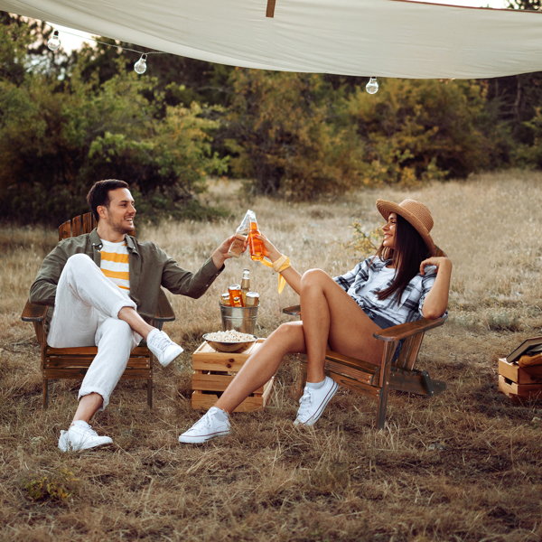 2PCS 杉木 碳化色 全拆 折叠木青蛙椅-5