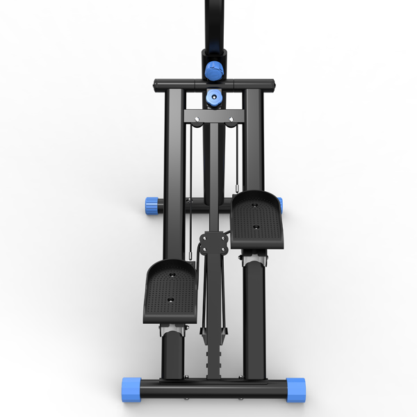 带阻力的楼梯踏步机，家用升级版垂直登山健身器，全身锻炼，带稳定框架和可调节把手的登山健身器材 - 黑蓝色--不支持self-pick up-7