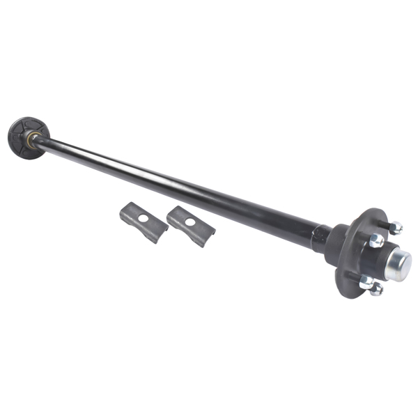 拖车轴 2000 Pounds Trailer Axle 5 Lug Hubs 54" Hub Face Replacement for Camper Smaller Boat Trailer-4