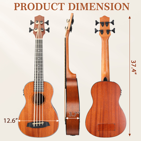 UKE101 30in 带EQ 桃花芯琴体 尤克里里-5