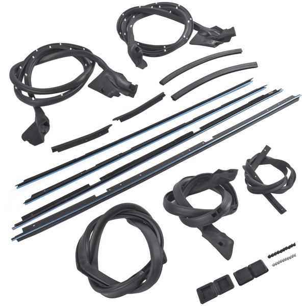 密封条 17Pcs Rubber Door Tailgate Weatherstripping Seal Kit Fit for Chevrolet El Camino GMC Caballero 1978-1987-4