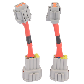 转接线 2x Headlight Conversion Adapters HID Wiring 8 to Halogen 6 Fits for Nissan 350Z 3.5L 2003-2005