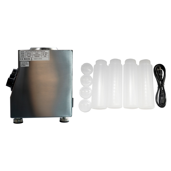 A3 酱汁泵4头美标110V Electric Sauce Warmer Dispenser Jam Heat Preservation Machine 650ml 30-85℃ 110V-5