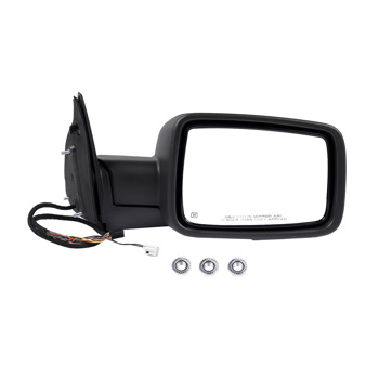 后视镜 Right Passenger Side Power Folding Heated Mirror w/ Puddle Light Replacement for Dodge Ram 1500 2500 3500