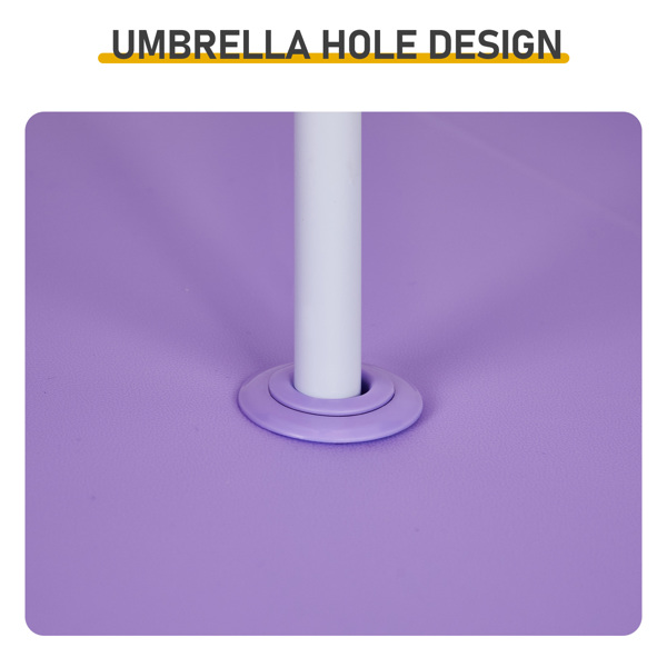 30.7inch 1pc桌子+2pcs凳子 粉紫拼色  儿童庭院桌椅套装-11