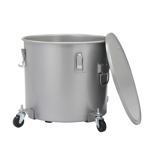 10加仑 钢+内外涂层 银色 带移动底座 滤油桶 炸锅-3