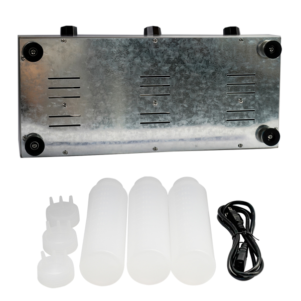 A3 酱汁泵3头美标110V Electric Sauce Bottle Warmer Nacho Cheese Warmer with 22oz bottle 86-185℉ 110V-3