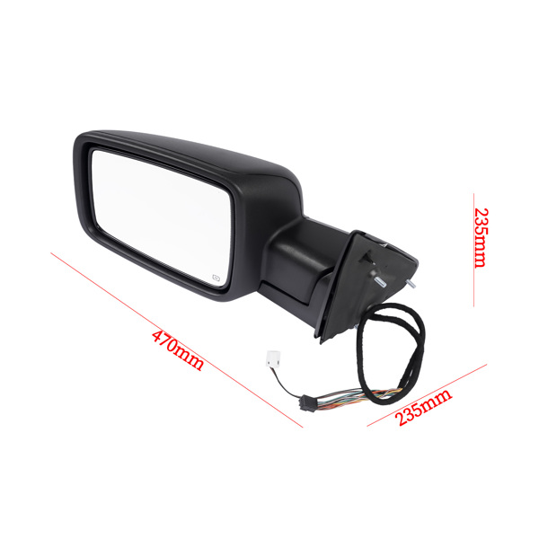 后视镜 Left Power Folding Heated Mirror w/ Puddle Light Replacement for Dodge Ram 1500 2500 3500 2013-2019 68231241AI-12