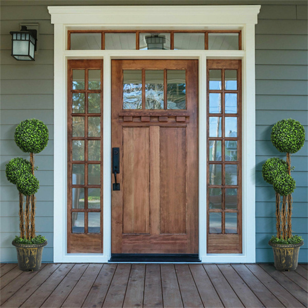 48英寸人造抗紫外线三球树植物，逼真的PE树叶+木藤，水泥罐-2