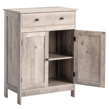 水洗灰 刨花板三胺贴面 60*30*80cm 双门 单抽 浴室立柜