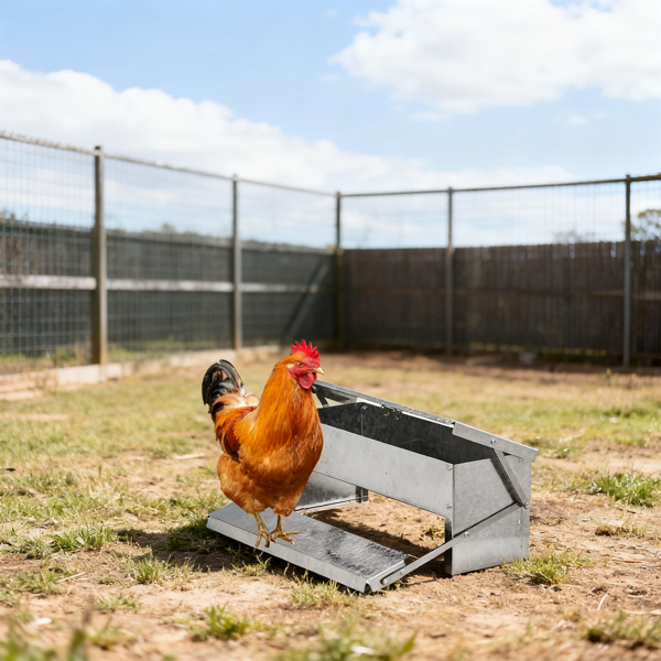 小型54*37*20cm 方形 银 全拆装 镀锌板 喂食用品-9