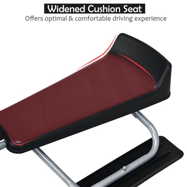 圣诞礼物雪地赛车-44“x20”x16“尺寸，13磅轻，亲子互动乐趣-黑色-8