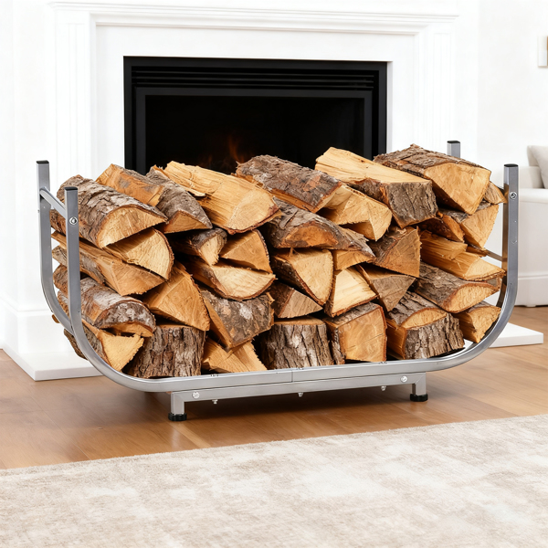 32*13*16in 半椭圆 银色 柴火架 铁艺-12