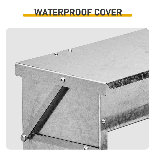 小型54*37*20cm 方形 银 全拆装 镀锌板 喂食用品-5