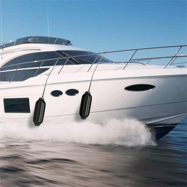 4罗纹船用27“x8.5”船用护舷（黑色）-3mm乙烯基，抗紫外线/抗老化，罗纹耐磨设计-2