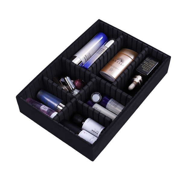 4pcs 拉杆式带万向轮 ABS 皮革纹 墨绿 化妆箱 33*23*78cm-14