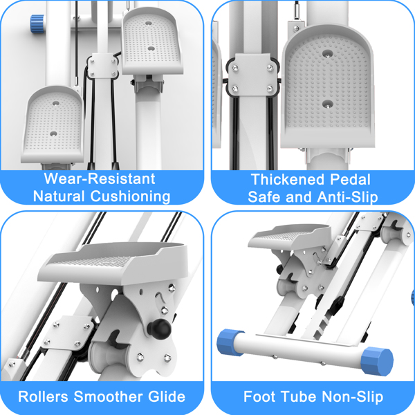 带阻力的楼梯踏步机，家用升级版垂直登山健身器材，全身锻炼，带稳定框架和可调节把手的登山健身器材 - 蓝色 不支持self-pick up-12
