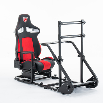 增强型稳定赛车方向盘驾驶舱，兼容 Fanatec、PXN、Thrustmaster 和 Logitech 可调节驾驶模拟器，不含手刹、踏板和显示器——不支持self-pick up