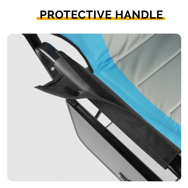 31in 黑铁管 天空蓝/黑色布面 喷塑铁扁管 铁导演椅 120kg 无便携袋-12