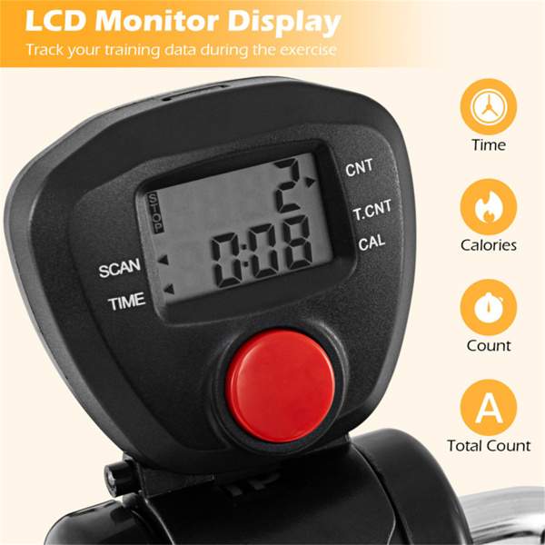 多功能老年健身机-全身低冲击锻炼+手/脚按摩，黑色+橙色-4