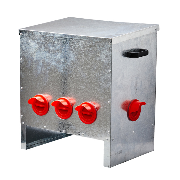 5口 54*38*53cm 方形 银+红 全拆装 镀锌板+塑料 喂食用品-2