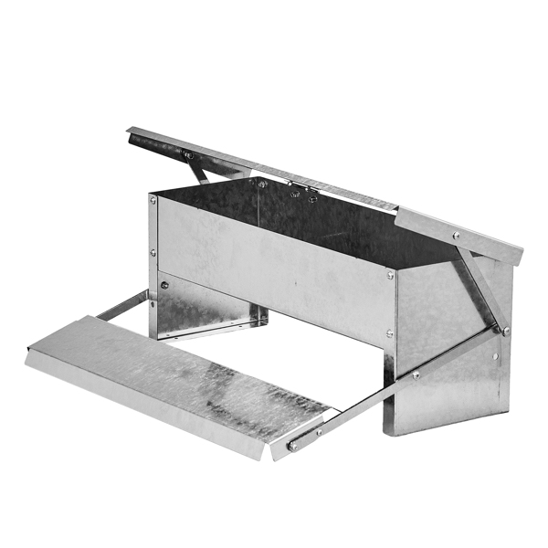 小型54*37*20cm 方形 银 全拆装 镀锌板 喂食用品-3