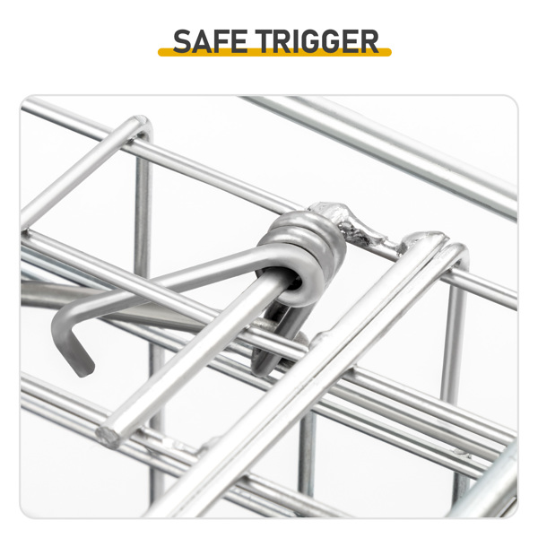 32inch 银色 折叠+前置挡板 铁 诱捕笼 宠物围栏-8
