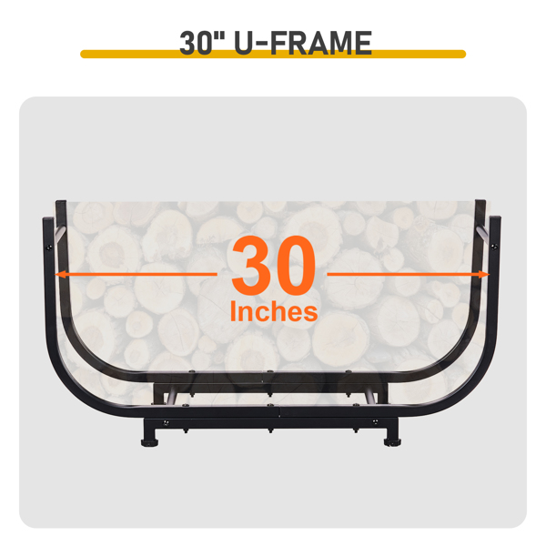 32*13*16in 半椭圆 黑色 柴火架 铁艺-5